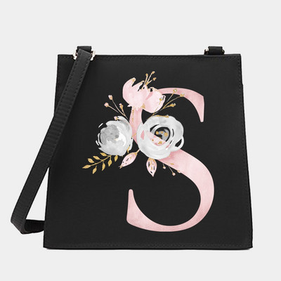 Γυναικεία Shoulder Messenger Μικρές τετράγωνες τσάντες Flower Letter Σειρά Μοτίβο Commute Tote Bag Designer Crossbody Τσάντα για αγορές