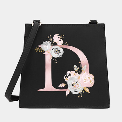 Γυναικεία Shoulder Messenger Μικρές τετράγωνες τσάντες Flower Letter Σειρά Μοτίβο Commute Tote Bag Designer Crossbody Τσάντα για αγορές