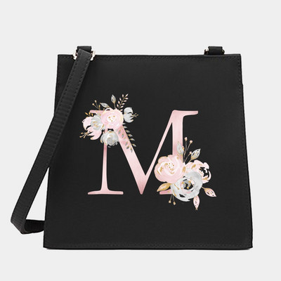 Γυναικεία Shoulder Messenger Μικρές τετράγωνες τσάντες Flower Letter Σειρά Μοτίβο Commute Tote Bag Designer Crossbody Τσάντα για αγορές