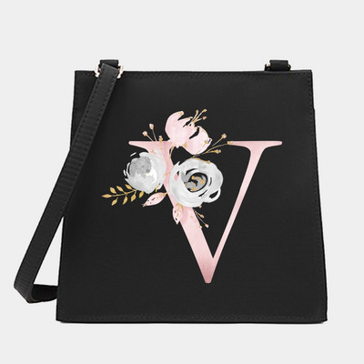 Γυναικεία Shoulder Messenger Μικρές τετράγωνες τσάντες Flower Letter Σειρά Μοτίβο Commute Tote Bag Designer Crossbody Τσάντα για αγορές