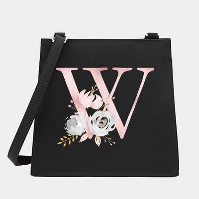 Γυναικεία Shoulder Messenger Μικρές τετράγωνες τσάντες Flower Letter Σειρά Μοτίβο Commute Tote Bag Designer Crossbody Τσάντα για αγορές