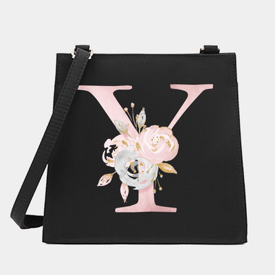 Γυναικεία Shoulder Messenger Μικρές τετράγωνες τσάντες Flower Letter Σειρά Μοτίβο Commute Tote Bag Designer Crossbody Τσάντα για αγορές