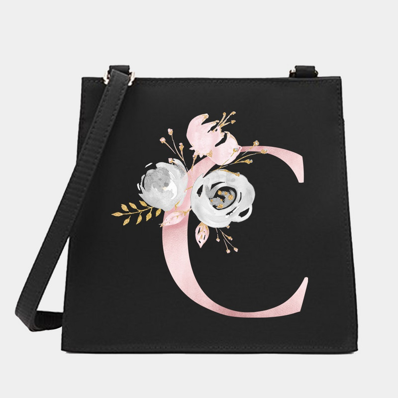 Γυναικεία Shoulder Messenger Μικρές τετράγωνες τσάντες Flower Letter Σειρά Μοτίβο Commute Tote Bag Designer Crossbody Τσάντα για αγορές