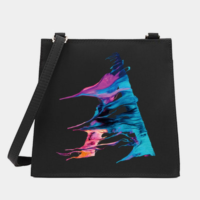 Naiste õlg Ristkeha Väikesed kandilised kotid Värvikirjaseeria Mustrid Pendelkäimiseks kandekott Messenger Designer ostukäekott