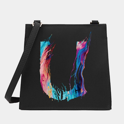 Naiste õlg Ristkeha Väikesed kandilised kotid Värvikirjaseeria Mustrid Pendelkäimiseks kandekott Messenger Designer ostukäekott