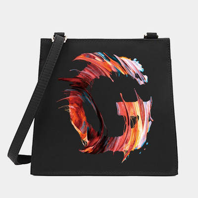 Naiste õlg Ristkeha Väikesed kandilised kotid Värvikirjaseeria Mustrid Pendelkäimiseks kandekott Messenger Designer ostukäekott