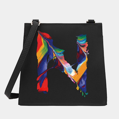 Naiste õlg Ristkeha Väikesed kandilised kotid Värvikirjaseeria Mustrid Pendelkäimiseks kandekott Messenger Designer ostukäekott