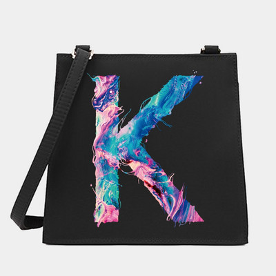 Naiste õlg Ristkeha Väikesed kandilised kotid Värvikirjaseeria Mustrid Pendelkäimiseks kandekott Messenger Designer ostukäekott