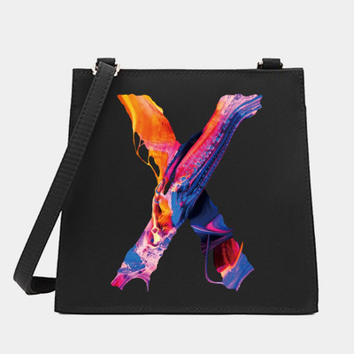 Naiste õlg Ristkeha Väikesed kandilised kotid Värvikirjaseeria Mustrid Pendelkäimiseks kandekott Messenger Designer ostukäekott