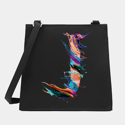 Naiste õlg Ristkeha Väikesed kandilised kotid Värvikirjaseeria Mustrid Pendelkäimiseks kandekott Messenger Designer ostukäekott