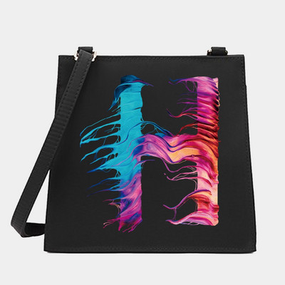 Naiste õlg Ristkeha Väikesed kandilised kotid Värvikirjaseeria Mustrid Pendelkäimiseks kandekott Messenger Designer ostukäekott