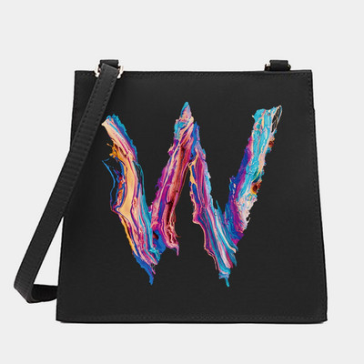 Naiste õlg Ristkeha Väikesed kandilised kotid Värvikirjaseeria Mustrid Pendelkäimiseks kandekott Messenger Designer ostukäekott