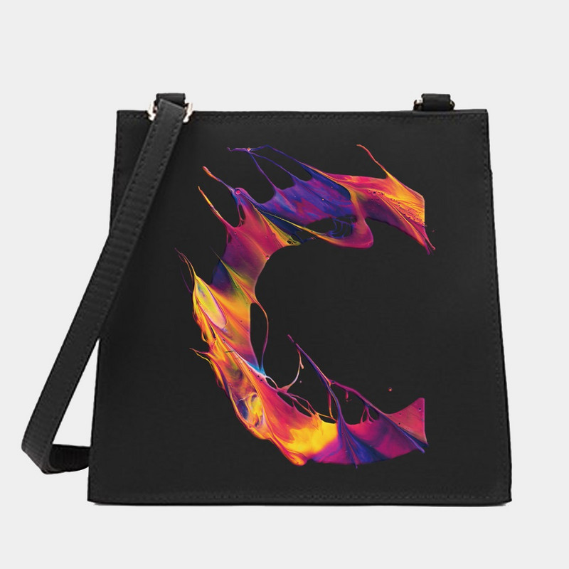 Naiste õlg Ristkeha Väikesed kandilised kotid Värvikirjaseeria Mustrid Pendelkäimiseks kandekott Messenger Designer ostukäekott