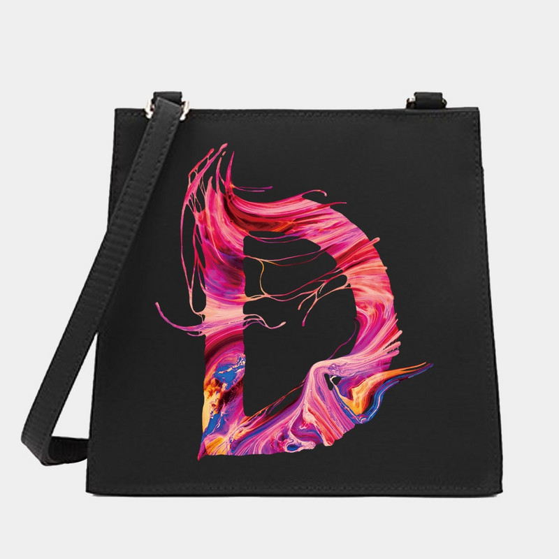 Naiste õlg Ristkeha Väikesed kandilised kotid Värvikirjaseeria Mustrid Pendelkäimiseks kandekott Messenger Designer ostukäekott