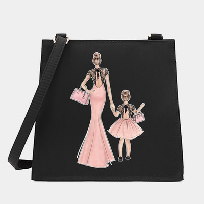 Váll keresztezett női kis négyzet alakú táskák anya sorozat mintázat tervező ingázás hordtáska Messenger bevásárló pénztárca kézitáska