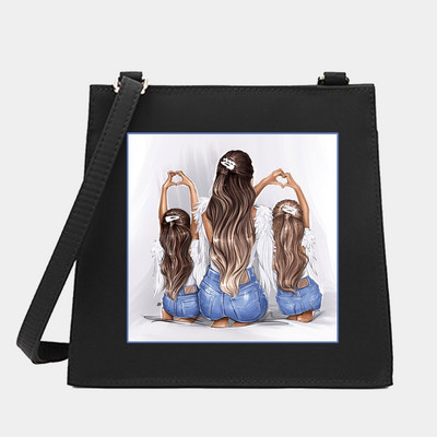 Váll keresztezett női kis négyzet alakú táskák anya sorozat mintázat tervező ingázás hordtáska Messenger bevásárló pénztárca kézitáska