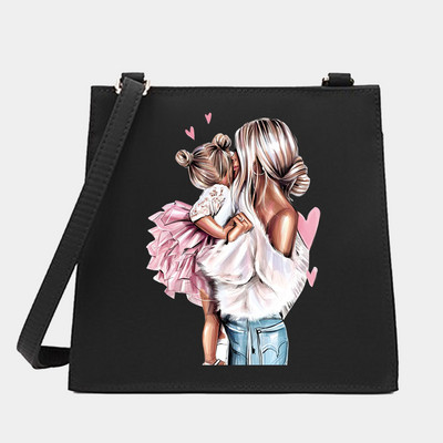 Váll keresztezett női kis négyzet alakú táskák anya sorozat mintázat tervező ingázás hordtáska Messenger bevásárló pénztárca kézitáska