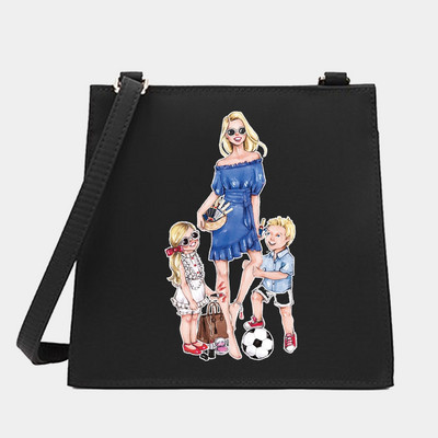 Váll keresztezett női kis négyzet alakú táskák anya sorozat mintázat tervező ingázás hordtáska Messenger bevásárló pénztárca kézitáska