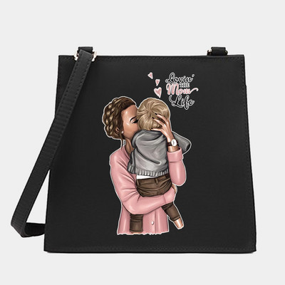 Váll keresztezett női kis négyzet alakú táskák anya sorozat mintázat tervező ingázás hordtáska Messenger bevásárló pénztárca kézitáska