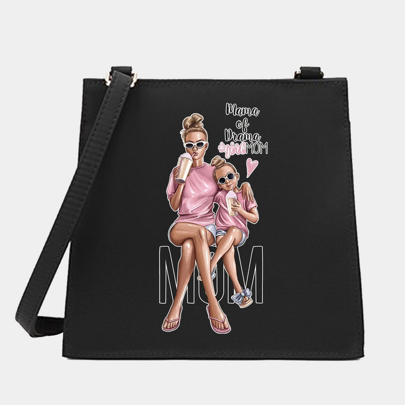 Váll keresztezett női kis négyzet alakú táskák anya sorozat mintázat tervező ingázás hordtáska Messenger bevásárló pénztárca kézitáska