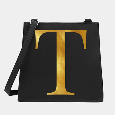 Genți pătrate pentru femei, cu umăr, cu literă, serie de nume, model pentru navetă.