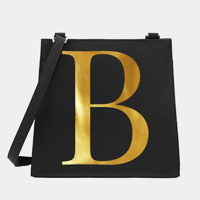 Genți pătrate pentru femei, cu umăr, cu literă, serie de nume, model pentru navetă.