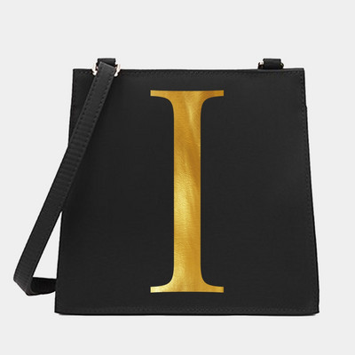 Genți pătrate pentru femei, cu umăr, cu literă, serie de nume, model pentru navetă.