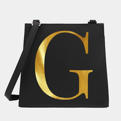 Genți pătrate pentru femei, cu umăr, cu literă, serie de nume, model pentru navetă.