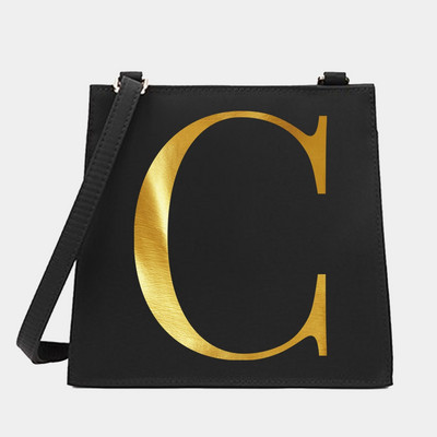 Genți pătrate pentru femei, cu umăr, cu literă, serie de nume, model pentru navetă.