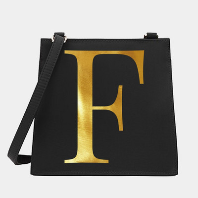 Genți pătrate pentru femei, cu umăr, cu literă, serie de nume, model pentru navetă.