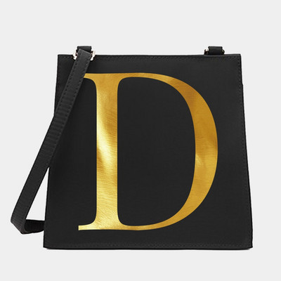 Genți pătrate pentru femei, cu umăr, cu literă, serie de nume, model pentru navetă.