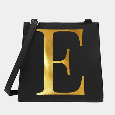 Genți pătrate pentru femei, cu umăr, cu literă, serie de nume, model pentru navetă.