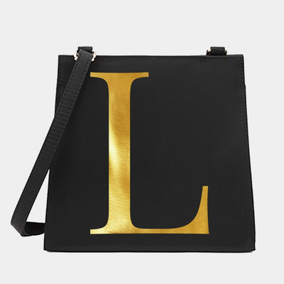 Genți pătrate pentru femei, cu umăr, cu literă, serie de nume, model pentru navetă.