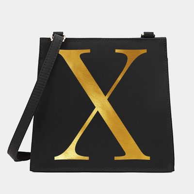 Genți pătrate pentru femei, cu umăr, cu literă, serie de nume, model pentru navetă.