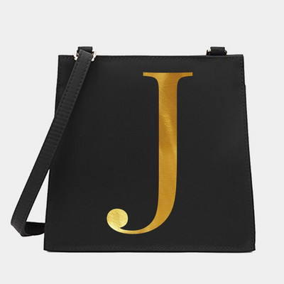 Genți pătrate pentru femei, cu umăr, cu literă, serie de nume, model pentru navetă.