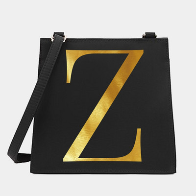 Genți pătrate pentru femei, cu umăr, cu literă, serie de nume, model pentru navetă.