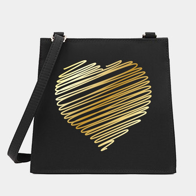 Crossbody ώμου από γυναίκες Μικρές τετράγωνες τσάντες Love Series Pattern Designer Commute Tote Messenger Τσάντα Shopping Purse Τσάντα