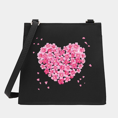 Crossbody ώμου από γυναίκες Μικρές τετράγωνες τσάντες Love Series Pattern Designer Commute Tote Messenger Τσάντα Shopping Purse Τσάντα