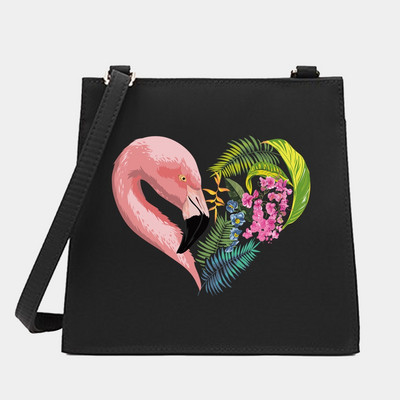 Crossbody ώμου από γυναίκες Μικρές τετράγωνες τσάντες Love Series Pattern Designer Commute Tote Messenger Τσάντα Shopping Purse Τσάντα