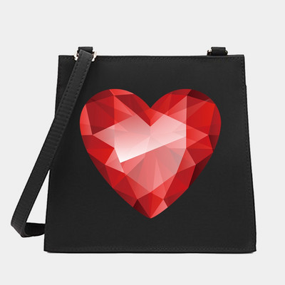 Crossbody ώμου από γυναίκες Μικρές τετράγωνες τσάντες Love Series Pattern Designer Commute Tote Messenger Τσάντα Shopping Purse Τσάντα