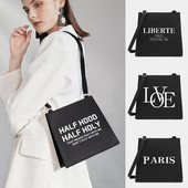 Uus naiste õla-messenger reisimiseks Crossbody kandekott tekstiseeria mustrikujundaja väike kandiline kotid ostukott Käekott