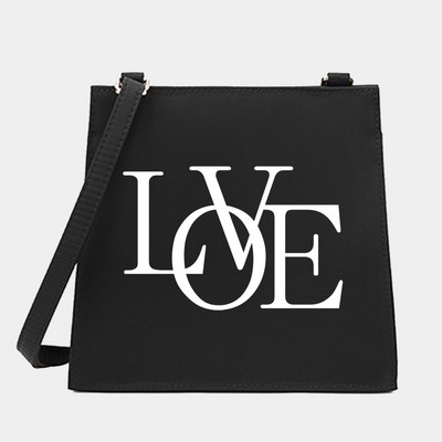 Uus naiste õla-messenger reisimiseks Crossbody kandekott tekstiseeria mustrikujundaja väike kandiline kotid ostukott Käekott