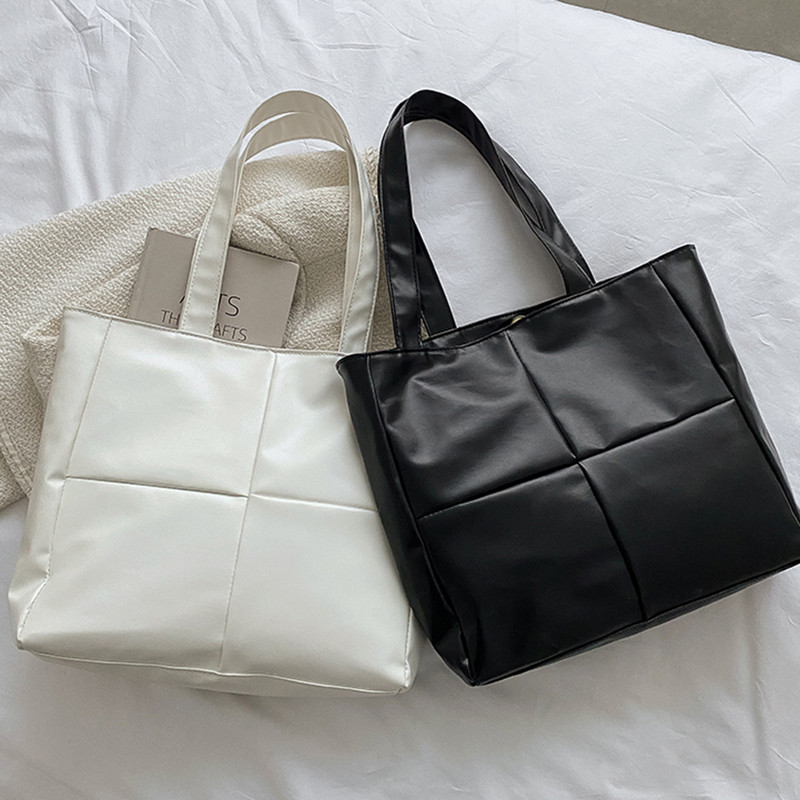 Kaasaskantavad naiste puuvillast polsterdatud nailonist suure mahutavusega reisikäekott Mood sügistalvine ühevärvilised võrega ülemise käepidemega kotid