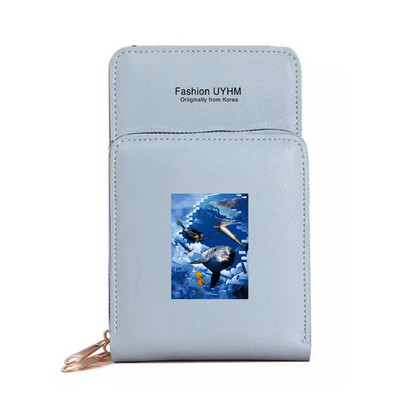 Naiste rahakotid Mobiiltelefoni kott Naiste panipaik Õlakotid 3D-seeria veekindel käekott Puuteekraaniga mobiiltelefoni rahakott