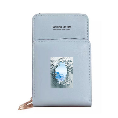 Naiste rahakotid Mobiiltelefoni kott Naiste panipaik Õlakotid 3D-seeria veekindel käekott Puuteekraaniga mobiiltelefoni rahakott