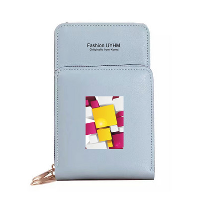 Naiste rahakotid Mobiiltelefoni kott Naiste panipaik Õlakotid 3D-seeria veekindel käekott Puuteekraaniga mobiiltelefoni rahakott