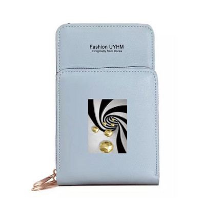 Naiste rahakotid Mobiiltelefoni kott Naiste panipaik Õlakotid 3D-seeria veekindel käekott Puuteekraaniga mobiiltelefoni rahakott