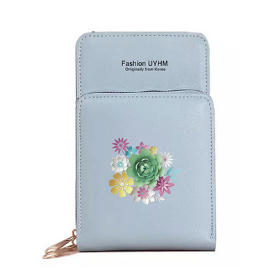 Naiste rahakotid Mobiiltelefoni kott Naiste panipaik Õlakotid 3D-seeria veekindel käekott Puuteekraaniga mobiiltelefoni rahakott