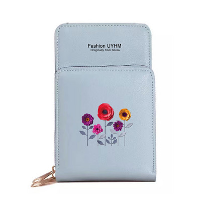 Naiste rahakotid Mobiiltelefoni kott Naiste panipaik Õlakotid 3D-seeria veekindel käekott Puuteekraaniga mobiiltelefoni rahakott