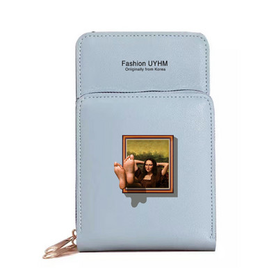 Naiste rahakotid Mobiiltelefoni kott Naiste panipaik Õlakotid 3D-seeria veekindel käekott Puuteekraaniga mobiiltelefoni rahakott